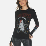 Shop Lauren Moshi Lauren Moshi McKinley Bowie 1973 Tour Top Long Sleeved Top for women – premium loungewear and festival fashion at Spoiled Brat