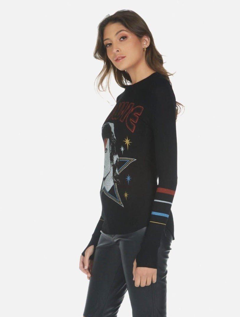 Shop Lauren Moshi Lauren Moshi McKinley Bowie 1973 Tour Top Long Sleeved Top for women – premium loungewear and festival fashion at Spoiled Brat