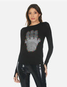 Lauren Moshi McKinley Hamsa Elements Long Sleeve Top - Spoiled Brat