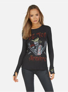 Lauren Moshi McKinley McKinley ZZ Top Thermal Top as seen on Avril Lavigne Long Sleeved Top by Lauren Moshi as seen on celebrities