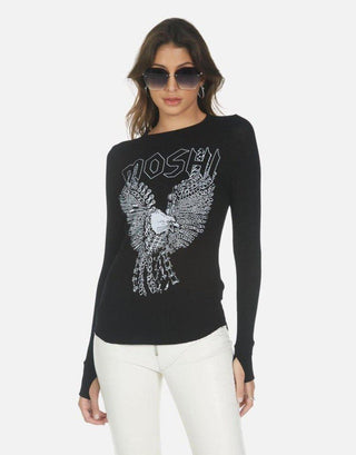 Shop Lauren Moshi Mckinley Moshi Eagle Thermal Top - Premium Long Sleeved Top from Lauren Moshi Online now at Spoiled Brat 