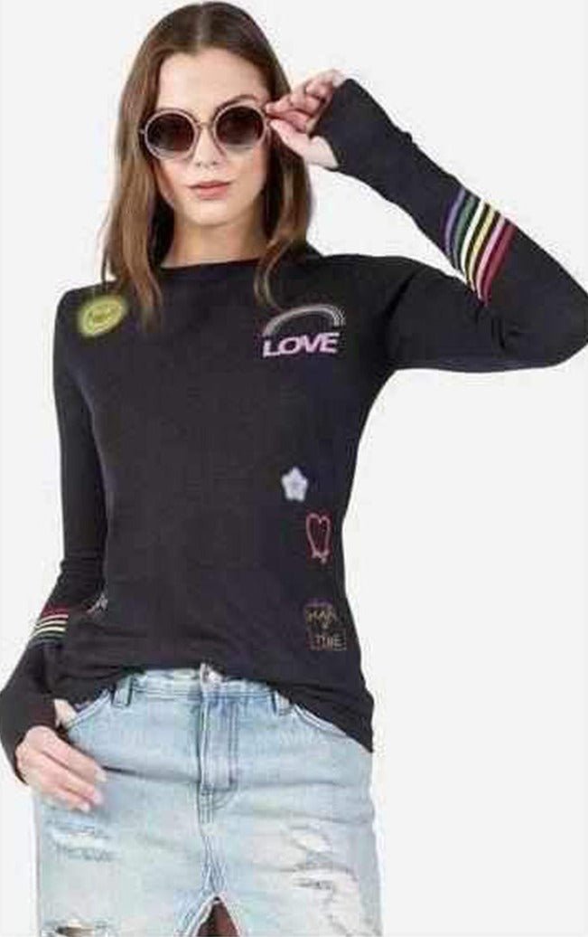 Lauren Moshi Mckinley Neon Signs Thermal Top by Lauren Moshi – Long Sleeved Top – XS | Spoiled Brat UK