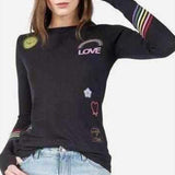 Shop Lauren Moshi Lauren Moshi Mckinley Neon Signs Thermal Top Long Sleeved Top for women – premium loungewear and festival fashion at Spoiled Brat