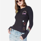 Shop Lauren Moshi Lauren Moshi Mckinley Neon Signs Thermal Top Long Sleeved Top for women – premium loungewear and festival fashion at Spoiled Brat