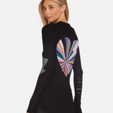 Shop Lauren Moshi Lauren Moshi McKinley Rays of Love Thermal Top Long Sleeved Top for women – premium loungewear and festival fashion at Spoiled Brat