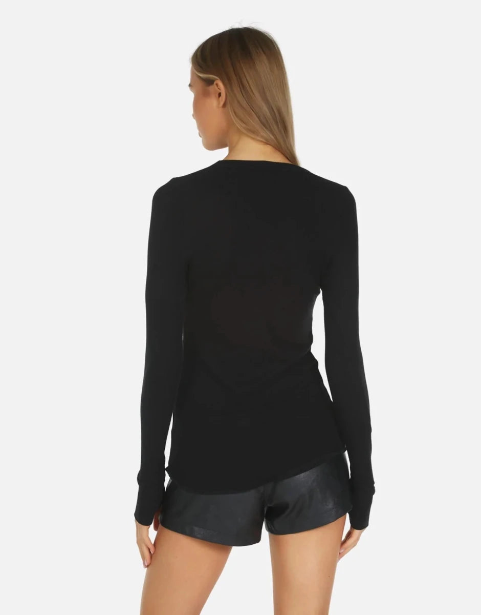 Shop Lauren Moshi Lauren Moshi McKinley X Led Zeppelin Outline Thermal Top Long Sleeved Top for women – premium loungewear and festival fashion at Spoiled Brat