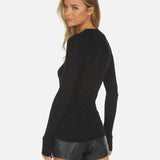 Shop Lauren Moshi Lauren Moshi McKinley X Led Zeppelin Outline Thermal Top Long Sleeved Top for women – premium loungewear and festival fashion at Spoiled Brat