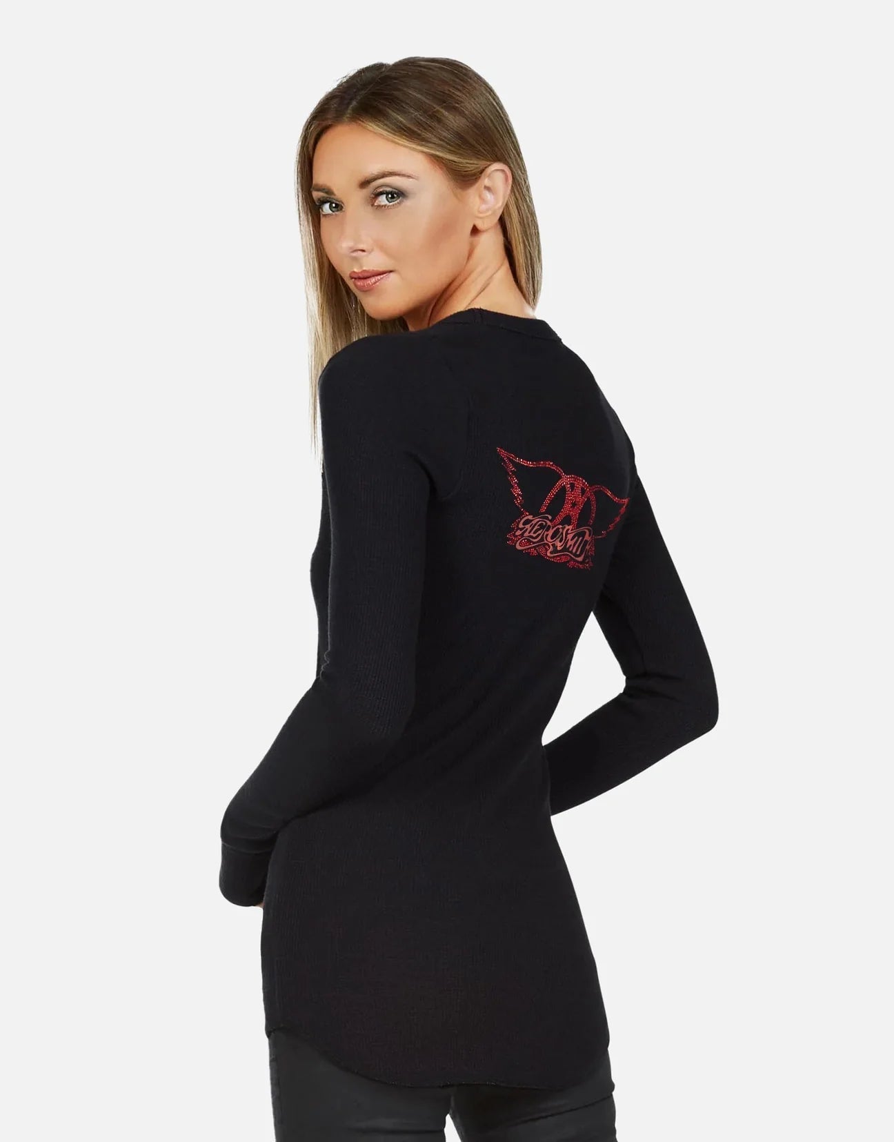 Lauren Moshi McKinley X Vintage Aerosmith Thermal Top by Lauren Moshi – Sweatshirt – XS | Spoiled Brat UK