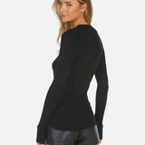 Shop Lauren Moshi Lauren Moshi McKinley X Watercolor Eye Thermal Top Long Sleeved Top for women – premium loungewear and festival fashion at Spoiled Brat