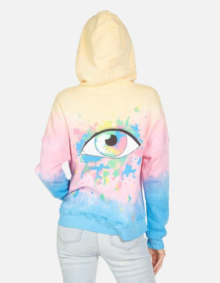Shop Lauren Moshi Melanie Watercolour Eye Hooded Pullover - Spoiled Brat  Online
