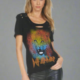 Shop Lauren Moshi Lauren Moshi Myra Def Leppard Leopard T-Shirt T-Shirt for women – premium loungewear and festival fashion at Spoiled Brat