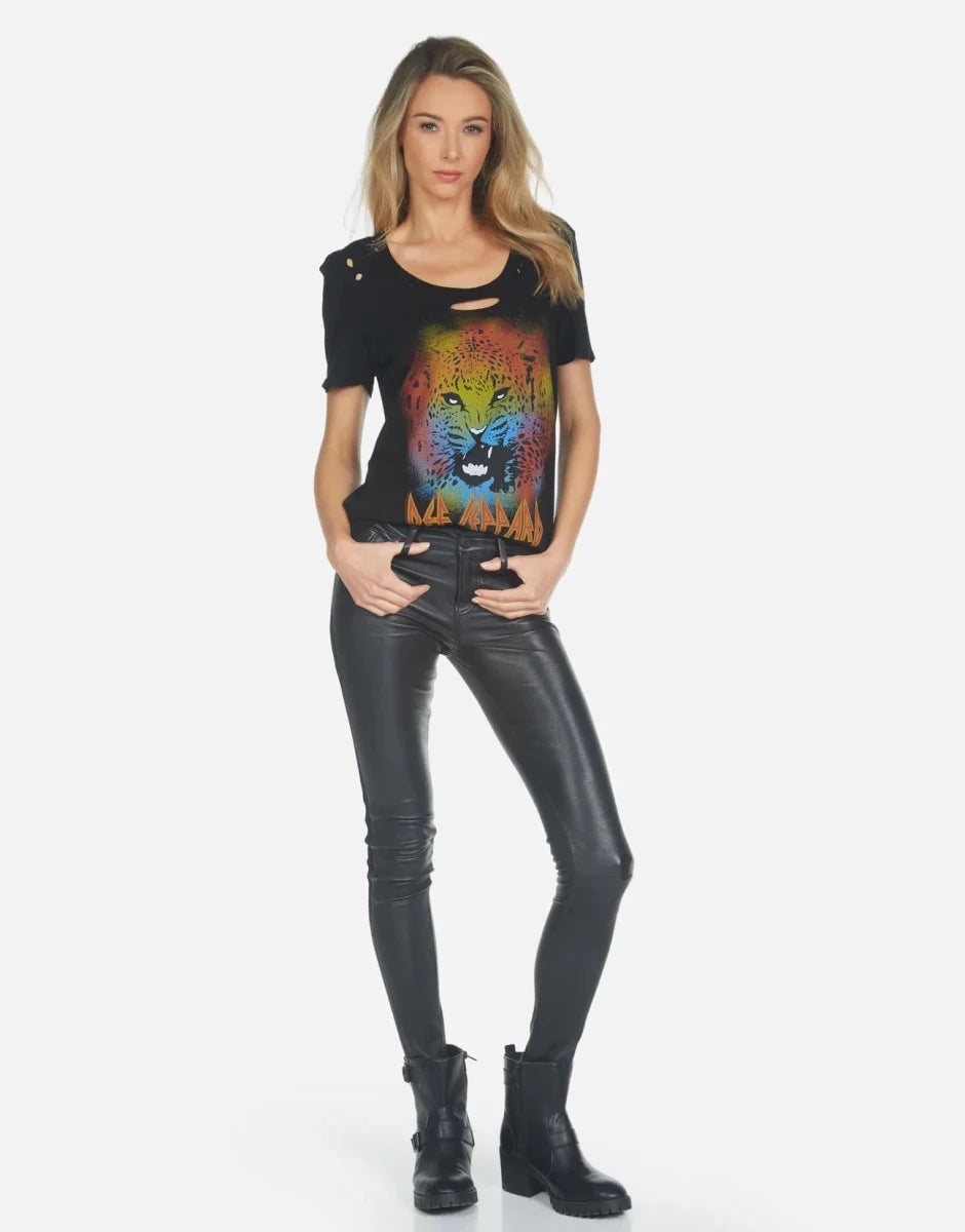 Shop Lauren Moshi Lauren Moshi Myra Def Leppard Leopard T-Shirt T-Shirt for women – premium loungewear and festival fashion at Spoiled Brat