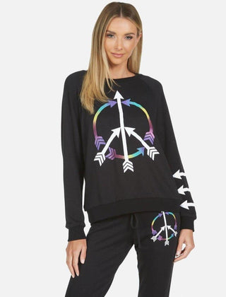 Shop Lauren Moshi Noleta Arrow Peace Sweater - Premium Pullover from Lauren Moshi Online now at Spoiled Brat 