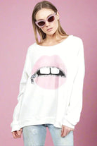 Lauren Moshi Noleta Zipper Mouth Sweatshirt - Spoiled Brat