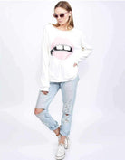 Lauren Moshi Noleta Zipper Mouth Sweatshirt - Spoiled Brat