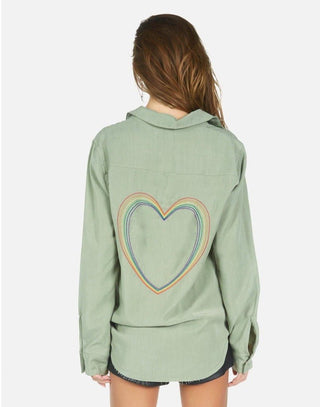 Shop Lauren Moshi Pilar Rainbow Heart Shirt - Spoiled Brat  Online
