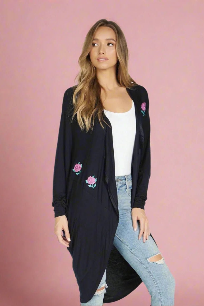 Lauren Moshi Ramona Crystal Roses Wrap Cardigan by Lauren Moshi – Wrap Cardigan – XS/S | Spoiled Brat UK