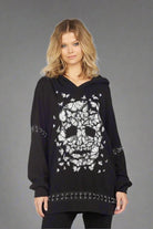 Lauren Moshi Samantha Butterfly Skull Burst Hoodie - Spoiled Brat
