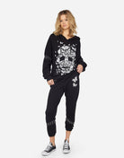 Lauren Moshi Samantha Butterfly Skull Burst Hoodie Wrap Cardigan by Lauren Moshi as seen on celebrities