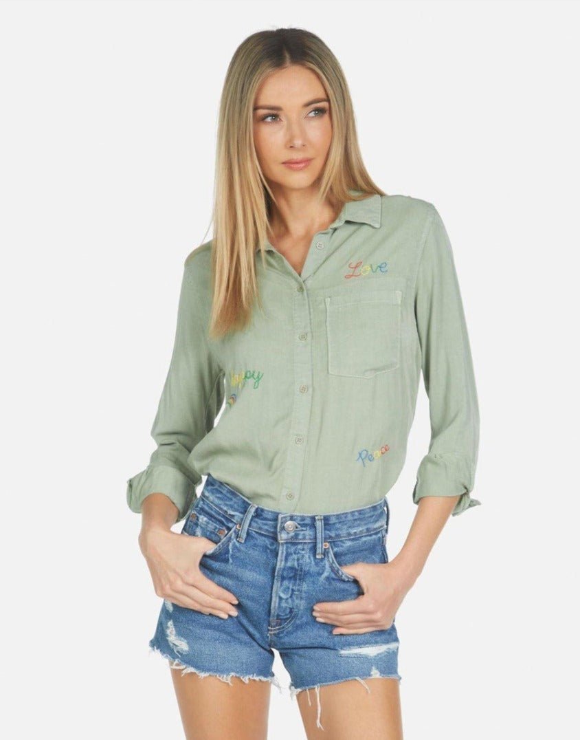 Lauren Moshi Sloane Sloane Hippie Girl Denim Shirt by Lauren Moshi – Denim Shirt – XS | Spoiled Brat UK