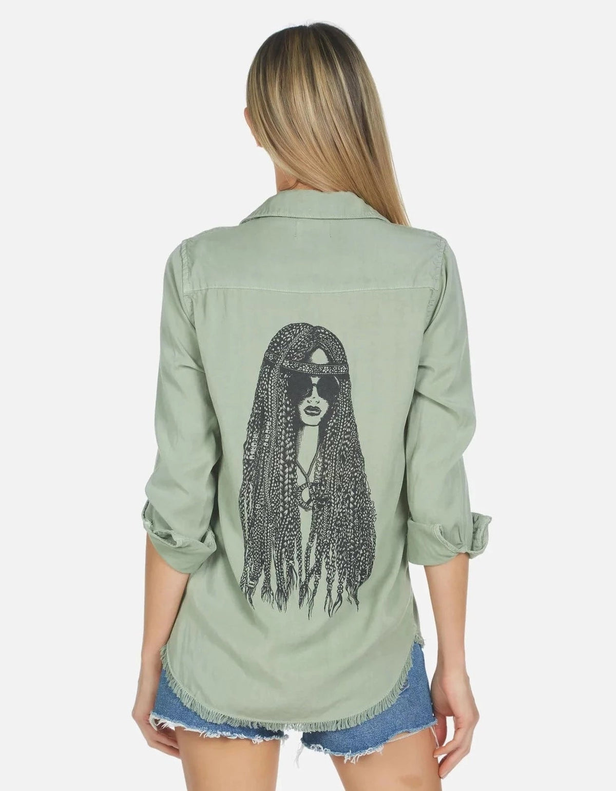 Shop Lauren Moshi Lauren Moshi Sloane Sloane Hippie Girl Denim Shirt online at Spoiled Brat