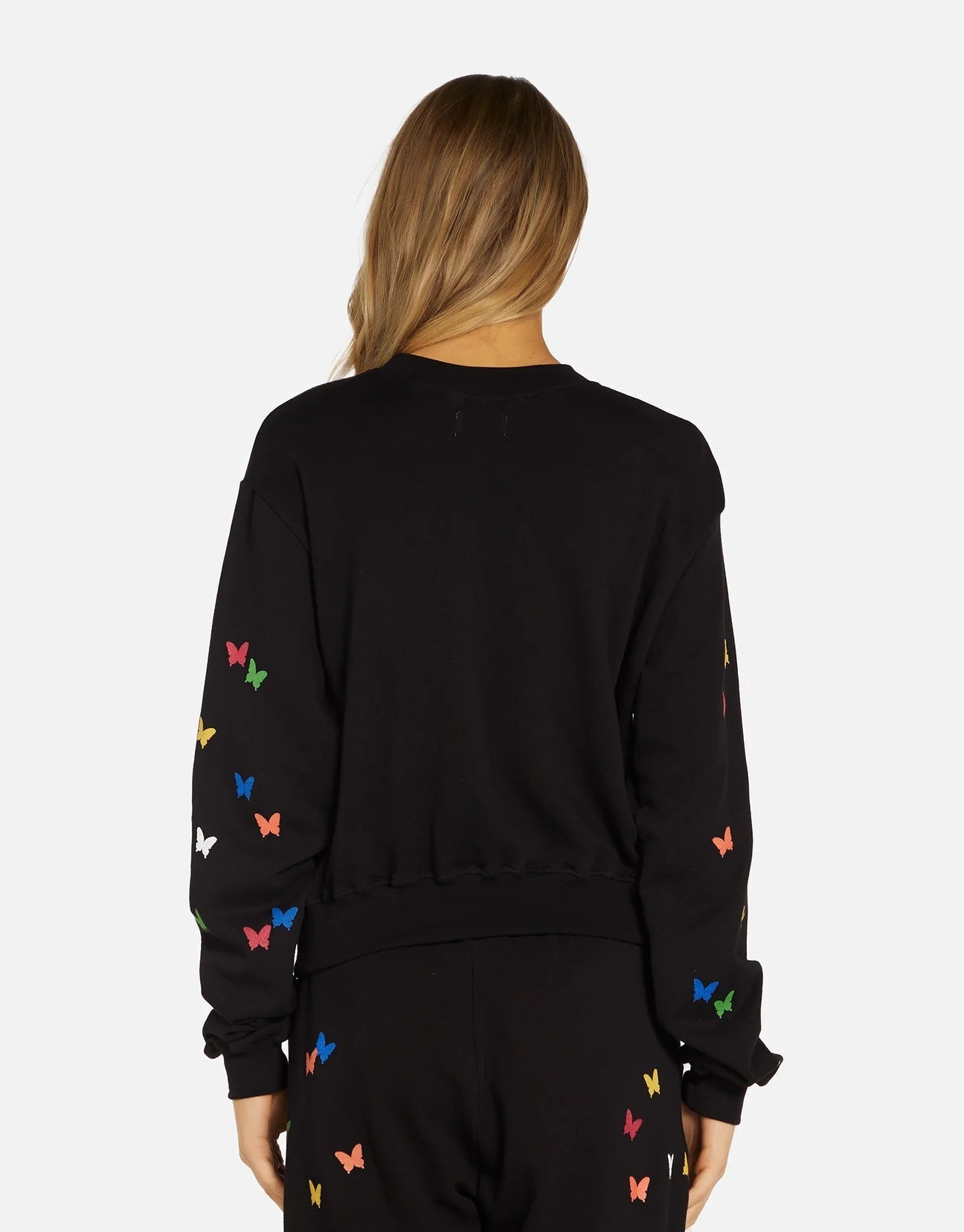 Lauren Moshi Spalding Mini Butterflies Crop Sweater - Spoiled Brat