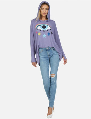 Shop Lauren Moshi Wilma Cosmic Rainbow Eye Oversized Hoodie - Premium Pullover from Lauren Moshi Online now at Spoiled Brat 