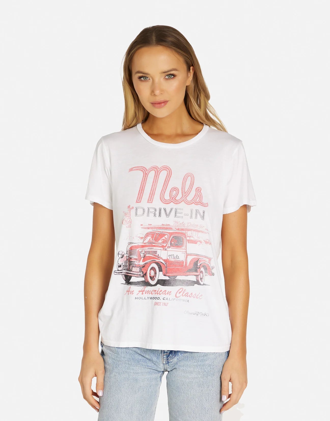 Shop Lauren Moshi Lauren Moshi Wolf Mels Drive-In Boyfriend T-Shirt online at Spoiled Brat