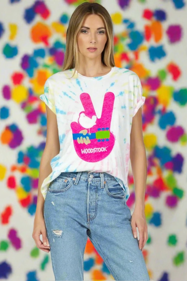 Lauren Moshi Wolf Woodstock Peace Tee - Spoiled Brat