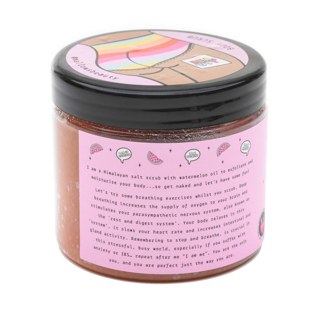 Shop Mallows Beauty Mallows Beauty Watermelon Pink Himalayan Body Scrub online at Spoiled Brat