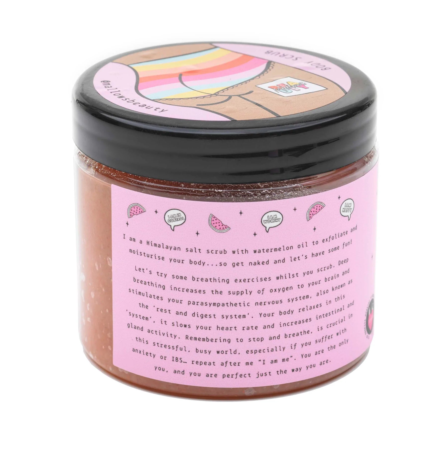 Mallows Beauty Watermelon Pink Himalayan Body Scrub Beauty Kit by Mallows Beauty as seen on celebrities