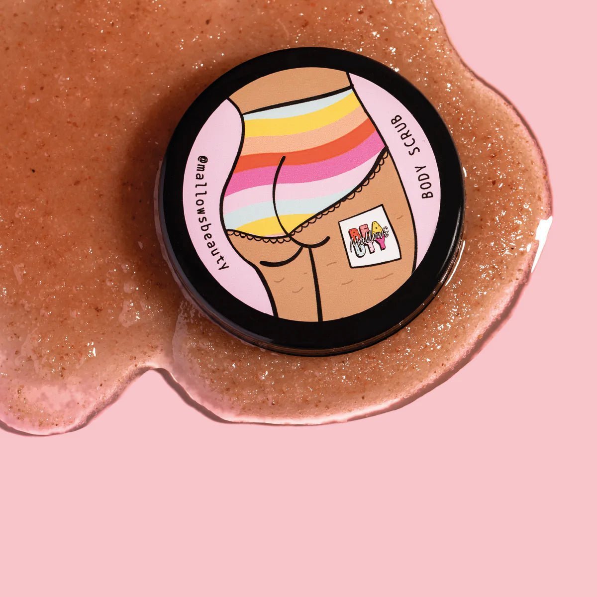 Mallows Beauty Watermelon Pink Himalayan Body Scrub | Beauty Kit by Mallows Beauty | Shop Premium Boutique Fashion at Spoiled Brat | Trendy Y2K style. amy valentine, beauty, beauty balm | Image 3