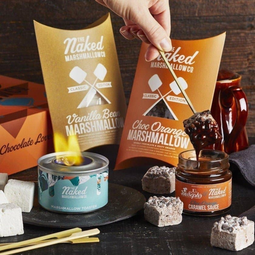 Shop Naked Marshmallow Chocolate Lovers Marshmallow Toasting Gift Set online at Spoiled Brat