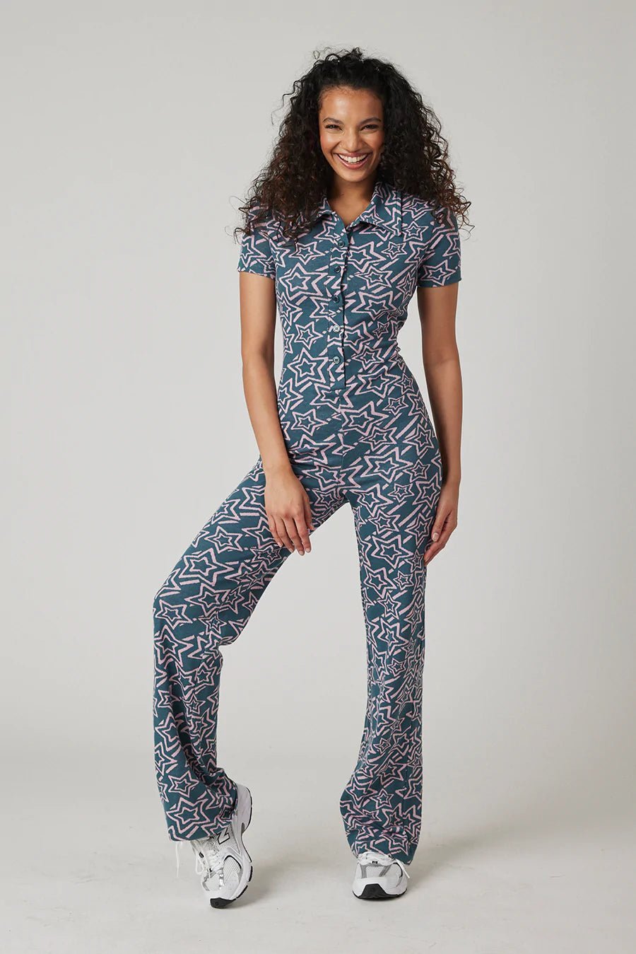 New Girl Order Star Jacquard Jumpsuit