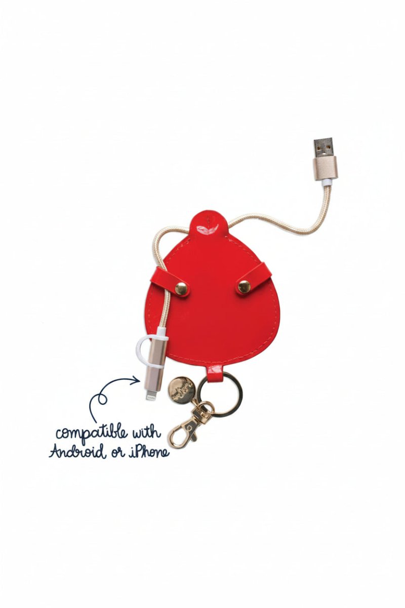 Shop Packed Party Packed Party Buzz Buzz Charging Cord Keyring Portable Charger for women – premium loungewear and festival fashion at Spoiled Brat