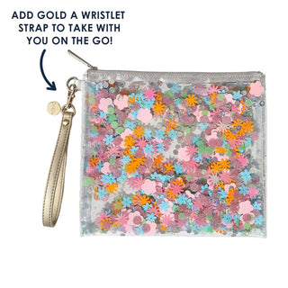 Shop Packed Party Flower Shop Confetti Everything Pouch Bag - Premium Clutch Bag from Packed Party Online now at Spoiled Brat 