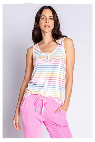 Buy PJ Salvage Button Up Babe Striped Tank Top at Spoiled Brat  Online - UK online Fashion & lifestyle boutique