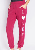 PJ Salvage Feeling Loved Sweatpants Jogger Bottoms by PJ Salvage as seen on celebrities