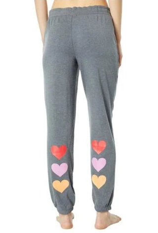 Shop PJ Salvage Heart Print Grey Joggers - Premium Sweatpants from PJ Salvage Online now at Spoiled Brat 