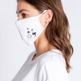 Shop PJ Salvage PJ Salvage Ivory Face Mask with Stars & Hearts Face Mask for women – premium loungewear and festival fashion at Spoiled Brat