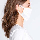Shop PJ Salvage PJ Salvage Ivory Face Mask with Stars & Hearts Face Mask for women – premium loungewear and festival fashion at Spoiled Brat