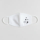 Shop PJ Salvage PJ Salvage Ivory Face Mask with Stars & Hearts Face Mask for women – premium loungewear and festival fashion at Spoiled Brat