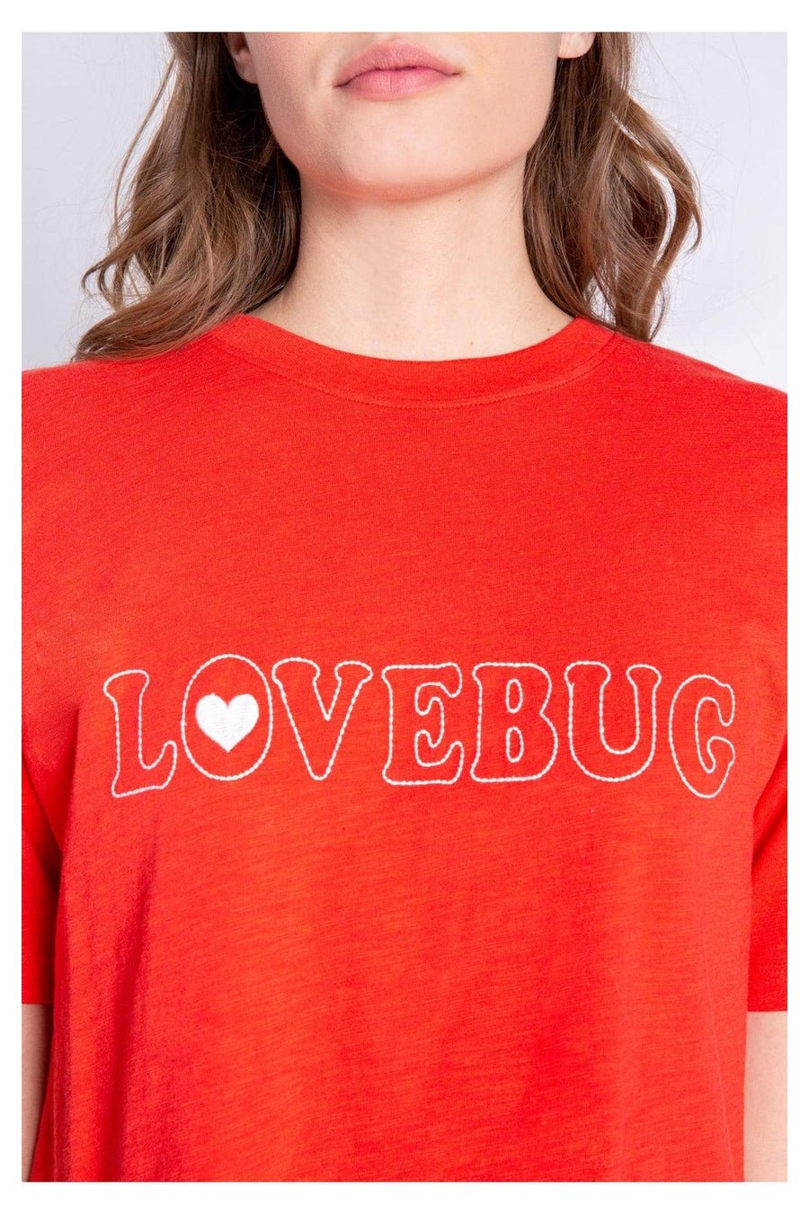 Shop PJ Salvage PJ Salvage Lovebug Red Cotton T-Shirt online at Spoiled Brat