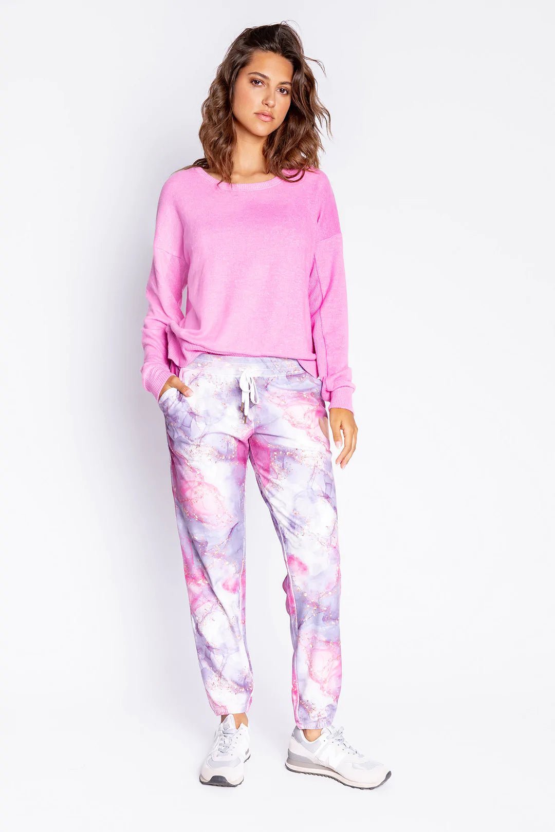 Shop PJ Salvage PJ Salvage Marble Mayhem Sweatpants online at Spoiled Brat