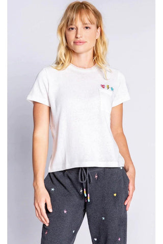 Shop PJ Salvage One Love Embroidered T-Shirt - Spoiled Brat  Online