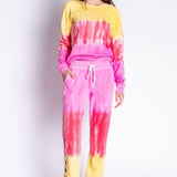 Shop PJ Salvage PJ Salvage One Love Ombre Tie Dye Crew Neck Long Sleeve Sweater Sweater for women – premium loungewear and festival fashion at Spoiled Brat