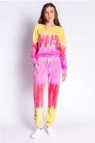 Shop PJ Salvage PJ Salvage One Love Ombre Tie Dye Crew Neck Long Sleeve Sweater Sweater for women – premium loungewear and festival fashion at Spoiled Brat