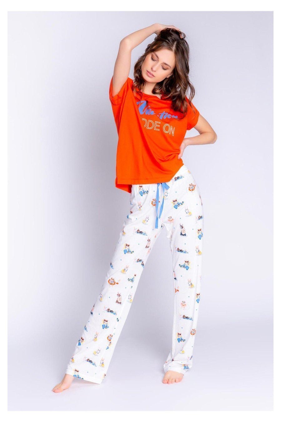 PJ Salvage Playful Prints Vacation Mode PJ Pants | Pyjamas by PJ Salvage | Shop Premium Boutique Fashion at Spoiled Brat | Trendy Y2K style. A Fashion Nerd, bubblechutea, Chloe Meadows | Image 4