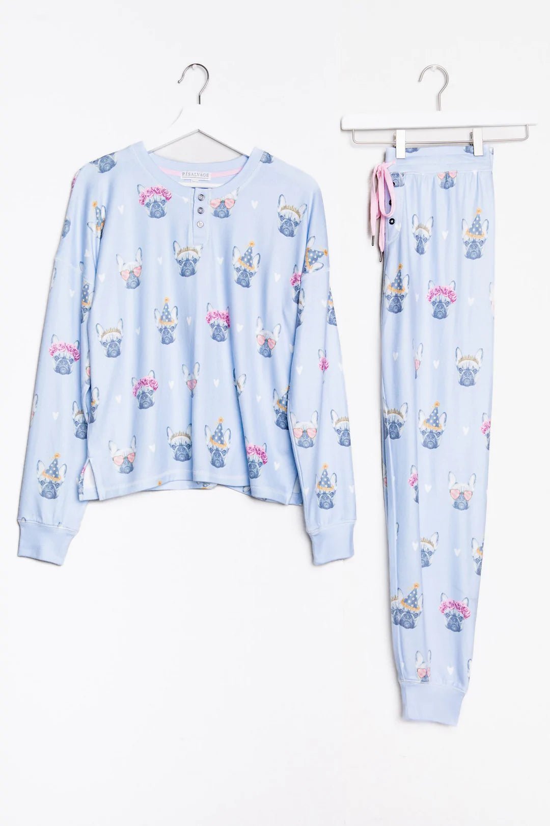 Shop PJ Salvage PJ Salvage The Frenchie Life Jammie Set as seen on Chloe Sims online at Spoiled Brat