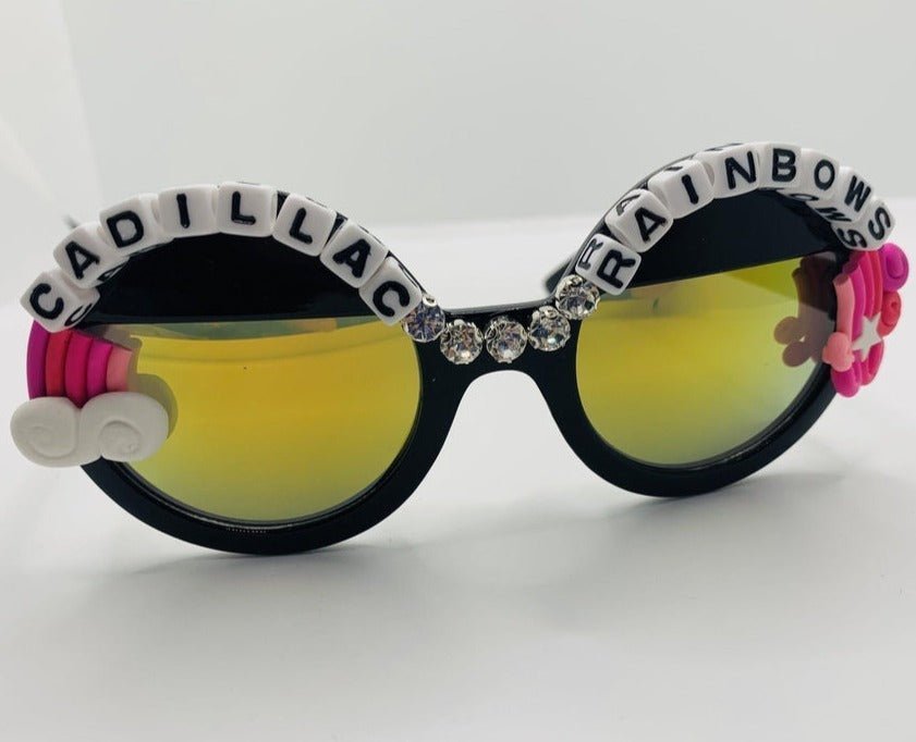 Rad & Refined Cadillac & Rainbows Statement Sunglasses | Sunglasses by Rad and Refined | Shop Premium Boutique Fashion at Spoiled Brat | Trendy Y2K style. 2000, 90 style clothes, 90s | Image 11